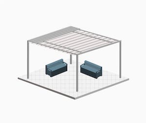 Pergola toile autoportée SUNVISION 1 Luxe