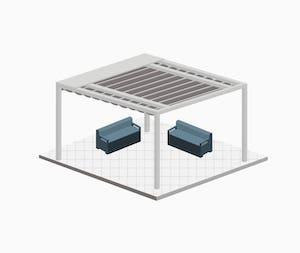 Pergola toile autoportée SUNVISION 2 Luxe