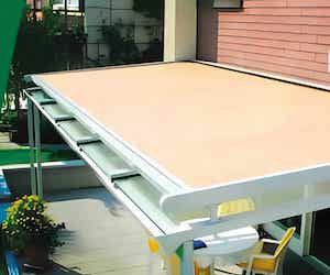Vignette - pergola toile enroulable STORE HORIZONTAL sans piliers