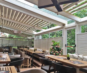pergola bioclimatique retractable sans piliers ECLIPSE EVOLUTION